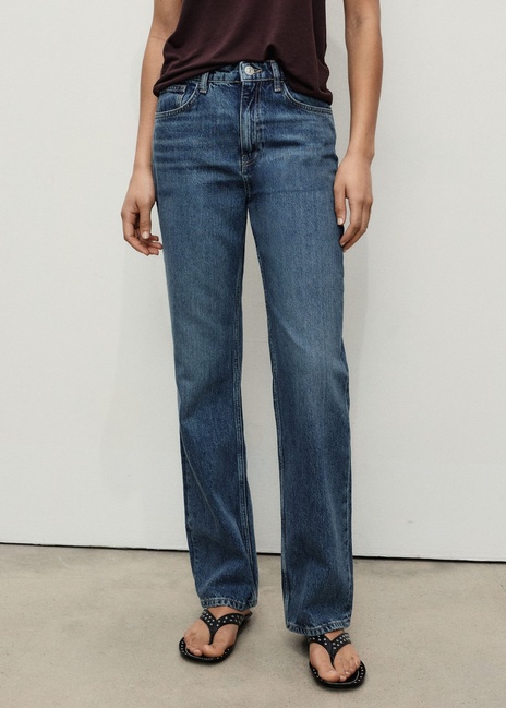 Жіночі сині джинси Mango артикул 17015812 TO 1 season Фото ракурс 1 - Жіночі сині джинси Mango артикул 17015812 TO 1 season