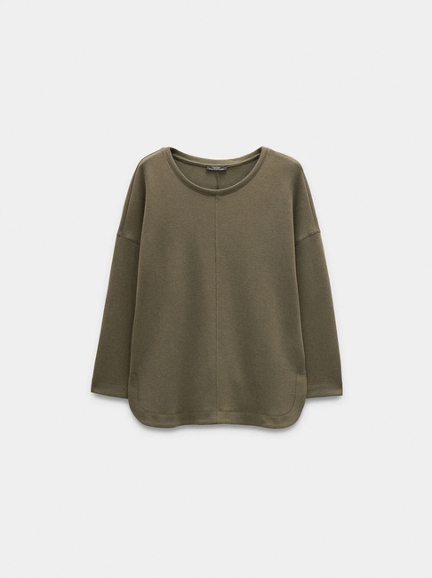 Женский зеленый свитшот Parfois артикул 241575 _KK FW2025 Фото ракурс 4 - Женский зеленый свитшот Parfois артикул 241575 _KK FW2025