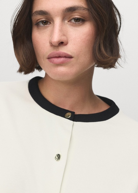 Женский молочный кардиган Mango артикул 17064082 05 1 season Фото ракурс 7 - Женский молочный кардиган Mango артикул 17064082 05 1 season