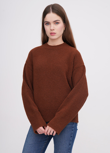 Фото ракурс 1 - Жіночий коричневий светр EQUILIBRI артикул W342 085 000 CINNAMON FW2025