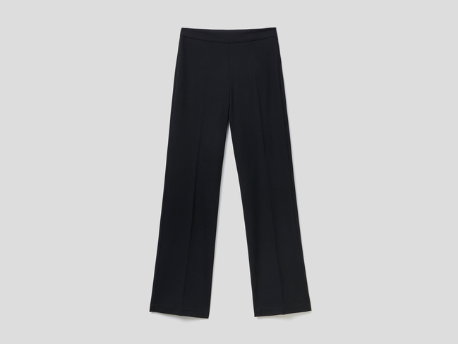 Фото ракурс 4 - Женские черные штаны Benetton артикул 47CKDF00H 100 24A