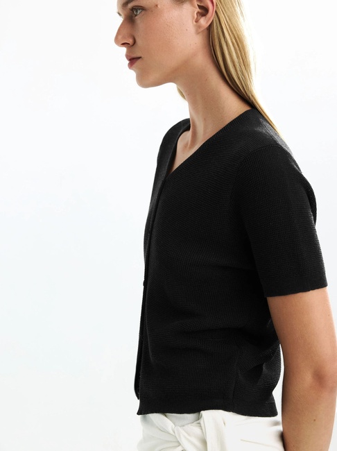 Фото ракурс 3 - Жіночий сірий кардиган Parfois артикул 233936 _AN FW2025