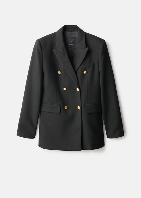 Женский черный пиджак Mango артикул 17056004 99 1 season Фото ракурс 3 - Женский черный пиджак Mango артикул 17056004 99 1 season