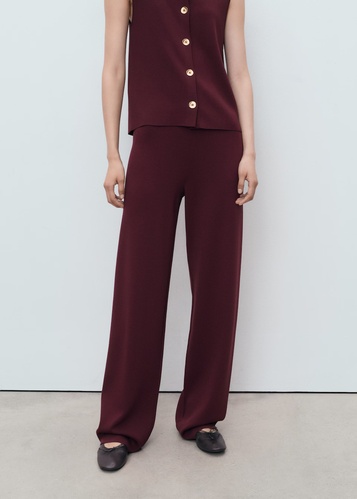 Фото ракурс 1 - Жіночі бордові брюки Mango артикул 17084116 76 1 season