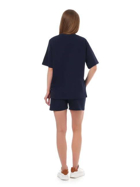 Фото ракурс 4 - Женские синие шорты EQUILIBRI артикул W291 039 200 NAVY BLUE SS2025