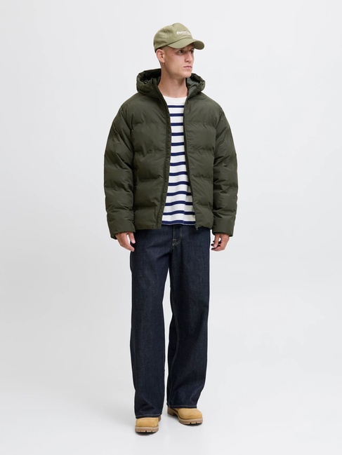 Фото ракурс 4 - Чоловіча хакі куртка Jack & Jones артикул 12278749 Rosin FW2025