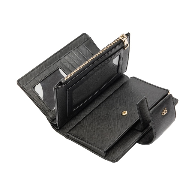 Фото ракурс 6 - Женский черный кошелёк Parfois артикул 205721 _BK FW2025