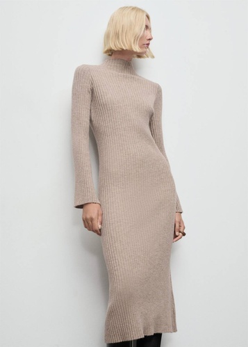 Фото ракурс 1 - Женское бежевое платье Mango артикул 17067801 09 1 season