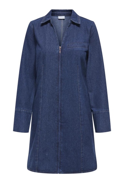 Жіноча синя сукня Only артикул 15359515 DARK BLUE DENIM FW2025 Фото ракурс 1 - Жіноча синя сукня Only артикул 15359515 DARK BLUE DENIM FW2025