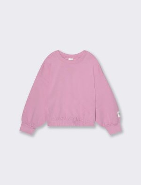 Фото ракурс 1 - Розовый свитшот для девочек Piazza Italia артикул 65600 Pink FW2024