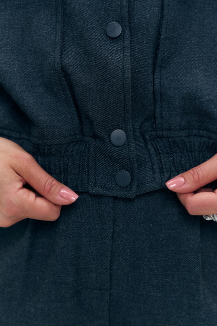 Женская серая куртка EQUILIBRI артикул BW491002 200 Grey SS2025 Фото ракурс 4 - Женская серая куртка EQUILIBRI артикул BW491002 200 Grey SS2025