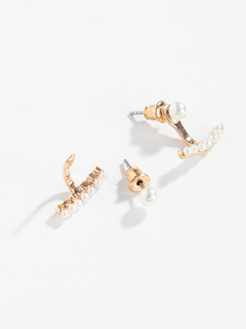 Жіночі золоті сережки Parfois артикул 160115 _BG FW2025 Фото ракурс 4 - Жіночі золоті сережки Parfois артикул 160115 _BG FW2025