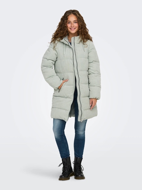 Фото ракурс 5 - Жіноче зеленe пальто Only  артикул 15334768 Aqua Gray FW2024