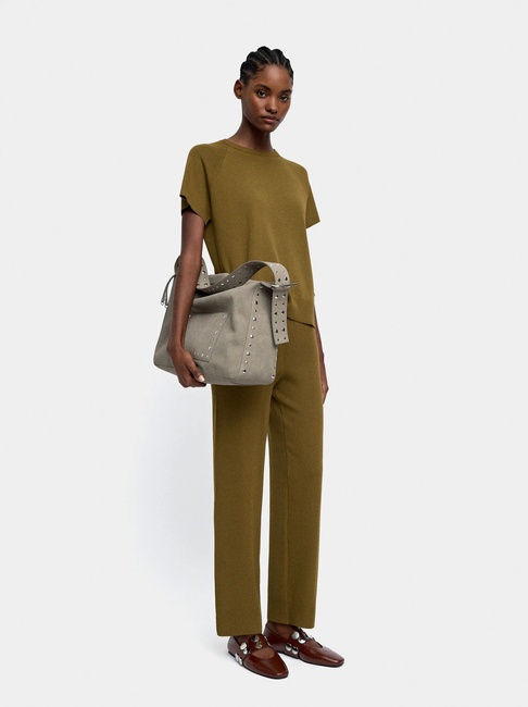 Фото ракурс 6 - Жіночі зелені штани Parfois артикул 235346 _OL FW2025