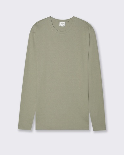 Фото ракурс 1 - Мужской зеленый лонгслив Piazza Italia артикул 63056 SAGE GREEN FW2025