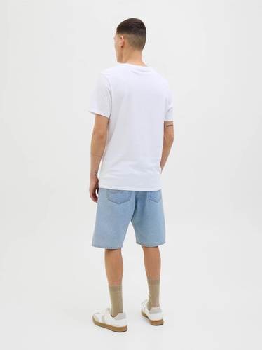 Фото ракурс 2 - Мужские синие шорты Jack & Jones артикул 12269532 Blue denim FW2025