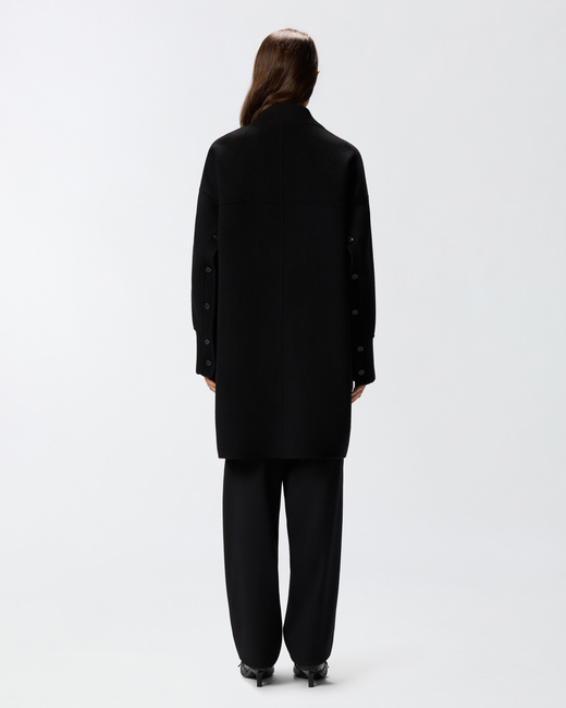 Фото ракурс 2 - Женское черное пальто Pinko артикул 105404-A1ZQ Z99 FW2025