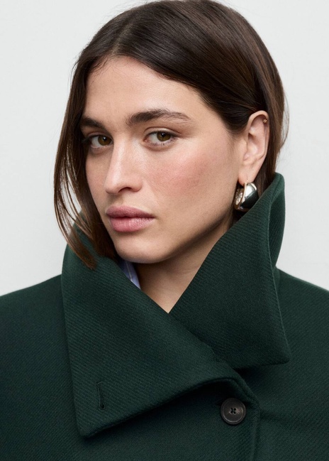 Женское зеленое пальто Mango артикул 27031301 43 2 season Фото ракурс 7 - Женское зеленое пальто Mango артикул 27031301 43 2 season