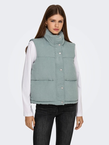 Фото ракурс 1 - Женский серый жилет Only артикул 15340233 Abyss FW2025