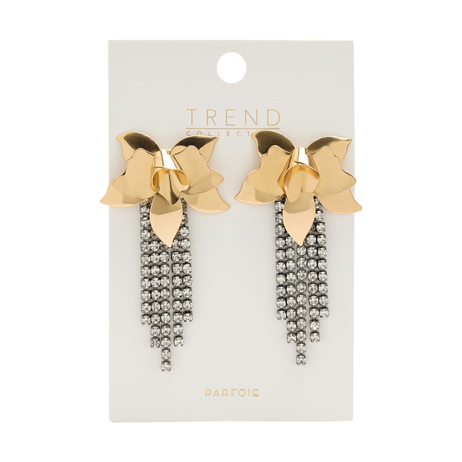 Фото ракурс 4 - Женские золотые серьги Parfois артикул 242668 _GD FW2025