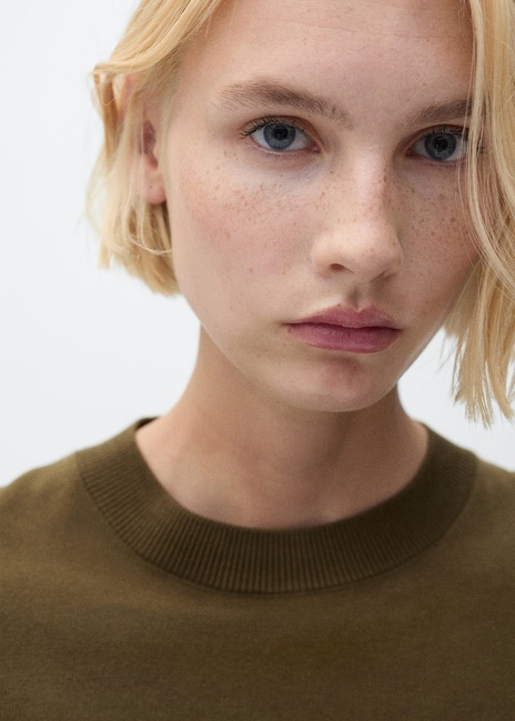 Фото ракурс 4 - Жіночий хакі джемпер Mango артикул 87014081 37 8 season