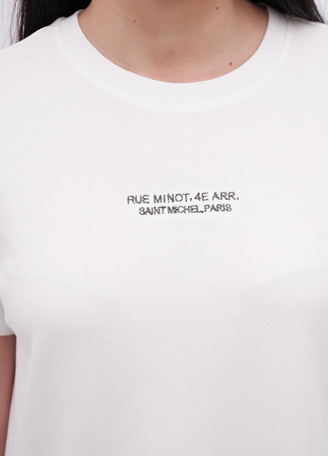 Фото ракурс 4 - Жіноча біла футболка EQUILIBRI артикул W213 099 000 White FW2025