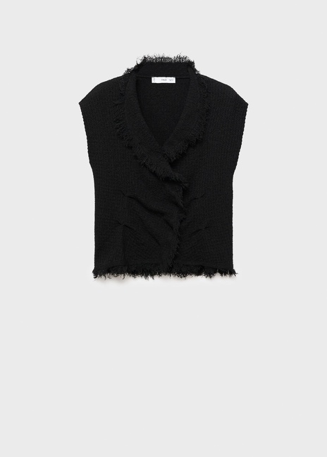 Жіночий чорний топ Mango артикул 17095823 99 1 season Фото ракурс 3 - Жіночий чорний топ Mango артикул 17095823 99 1 season