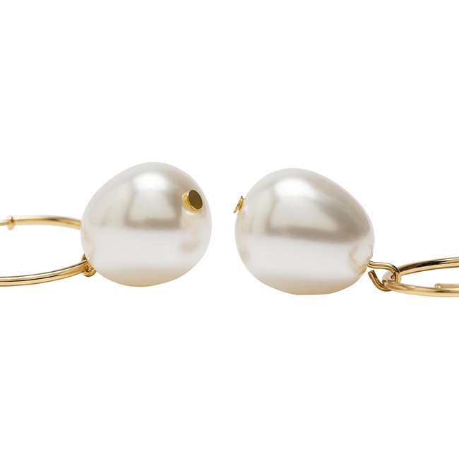 Женские белые серьги Parfois артикул 239396 _PE FW2025 Фото ракурс 2 - Женские белые серьги Parfois артикул 239396 _PE FW2025