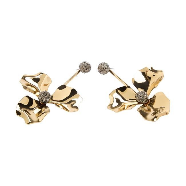 Фото ракурс 3 - Женские золотые серьги Parfois артикул 242635 _GD FW2025