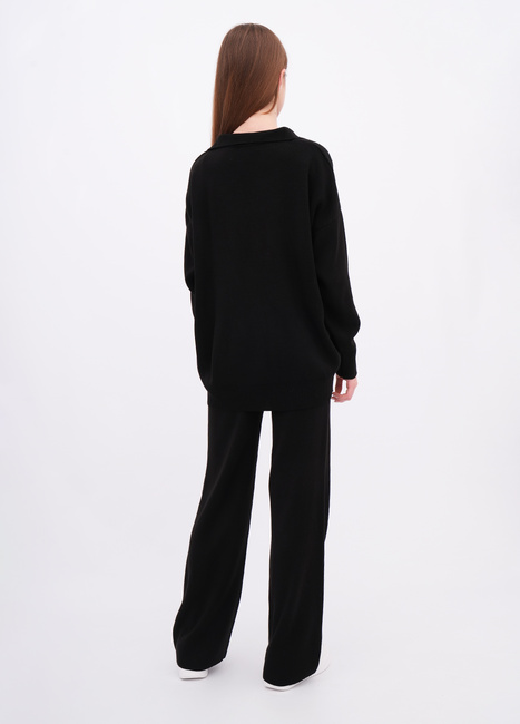 Жіночі чорні штани EQUILIBRI артикул W391 040 200 Black FW2025 Фото ракурс 2 - Жіночі чорні штани EQUILIBRI артикул W391 040 200 Black FW2025