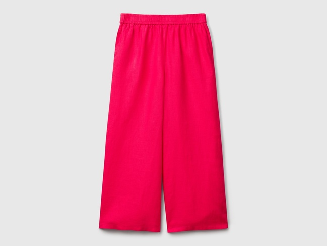 Жіночі рожеві штани Benetton артикул 4AGHDF09G 02E 25P Фото ракурс 4 - Жіночі рожеві штани Benetton артикул 4AGHDF09G 02E 25P