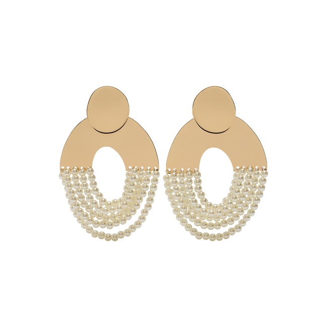 Жіночі бежеві сережки Parfois артикул 239655 _PE FW2025 Фото ракурс 1 - Жіночі бежеві сережки Parfois артикул 239655 _PE FW2025