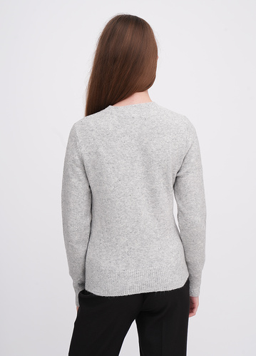 Фото ракурс 2 - Женский серый свитер EQUILIBRI артикул BW342002 000 Light grey FW2025
