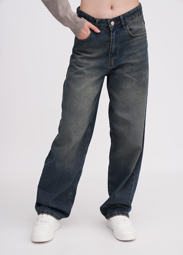 Фото ракурс 1 - Жіночі сині джинси EQUILIBRI артикул W568 020 001 NAVY BLUE FW2025