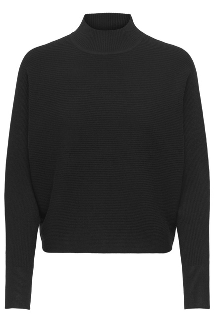 Женский черный джемпер Only артикул 15351898 Black FW2025 Фото ракурс 1 - Женский черный джемпер Only артикул 15351898 Black FW2025