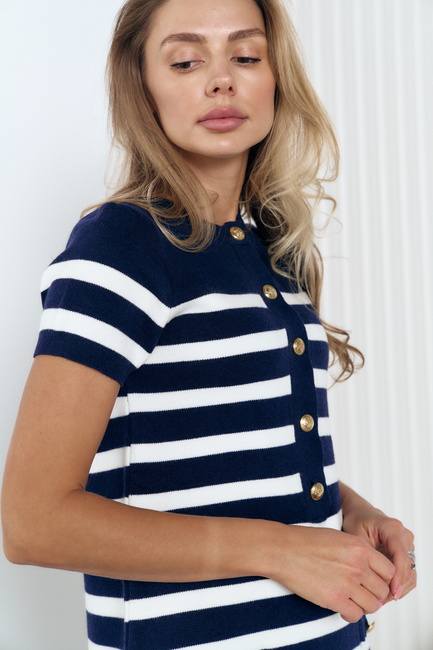 Фото ракурс 5 - Жіноча синя сукня EQUILIBRI артикул BW352002 000 NAVY BLUE SS2025