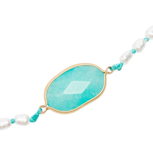 Жіночий блакитний браслет Parfois артикул 235066 _HM FW2025 Фото ракурс 2 - Жіночий блакитний браслет Parfois артикул 235066 _HM FW2025