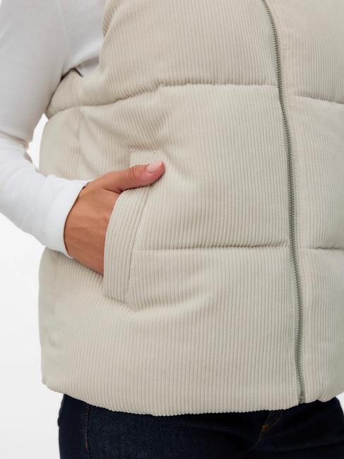 Женский бежевый жилет Vero Moda артикул 10331994 Pumice Stone FW2025 Фото ракурс 5 - Женский бежевый жилет Vero Moda артикул 10331994 Pumice Stone FW2025