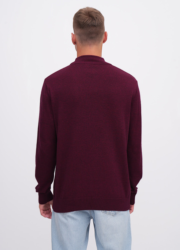 Фото ракурс 2 - Чоловічий бордовий светр EQUILIBRI артикул M342 004 000 bordo FW2025
