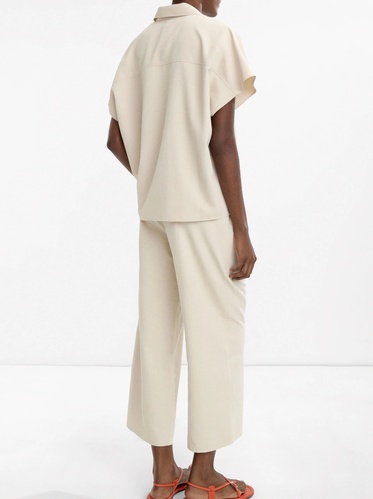 Фото ракурс 2 - Жіноча молочна блузка Parfois артикул 236661 _EC FW2025