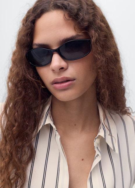 Фото ракурс 4 - Женская молочная рубашка Mango артикул 17054079 05 1 season