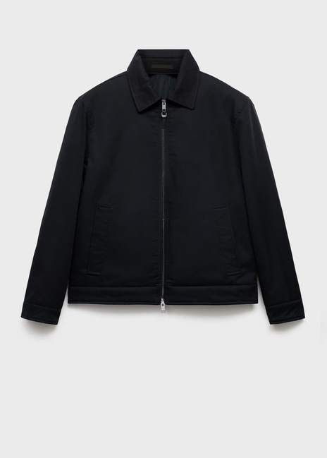 Фото ракурс 3 - Мужская синяя куртка Mango артикул 17076720 56 1 season