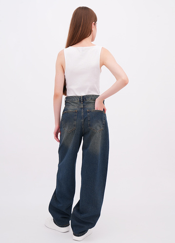 Фото ракурс 2 - Жіночі сині джинси EQUILIBRI артикул W568 020 000 NAVY BLUE FW2025