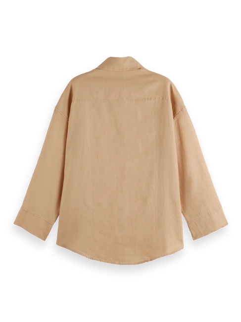 Фото ракурс 6 - Жіноча бежева сорочка SCOTCH & SODA артикул U9A00626T U212 SS2025
