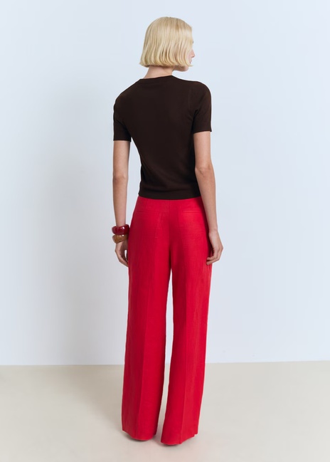 Женский коричневый джемпер Mango артикул 17091198 32 1 season Фото ракурс 2 - Женский коричневый джемпер Mango артикул 17091198 32 1 season