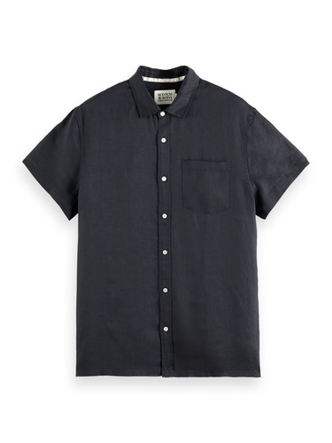 Фото ракурс 1 - Чоловіча чорна сорочка SCOTCH & SODA артикул 180572 001 SS2026