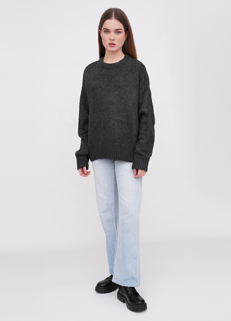 Фото ракурс 3 - Женский серый свитер EQUILIBRI артикул W342 054 002 Grey FW2025