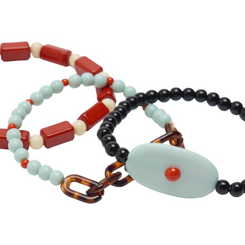 Фото ракурс 2 - Жіночий різнокольоровий браслет Parfois артикул 240239 _HM FW2025