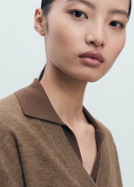 Женский коричневый кардиган Mango артикул 17065798 35 1 season Фото ракурс 5 - Женский коричневый кардиган Mango артикул 17065798 35 1 season