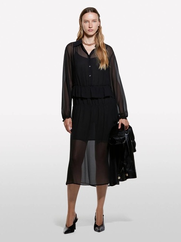 Фото ракурс 1 - Жіноча чорна сукня Sisley артикул 4NOXLV07L 100 25A